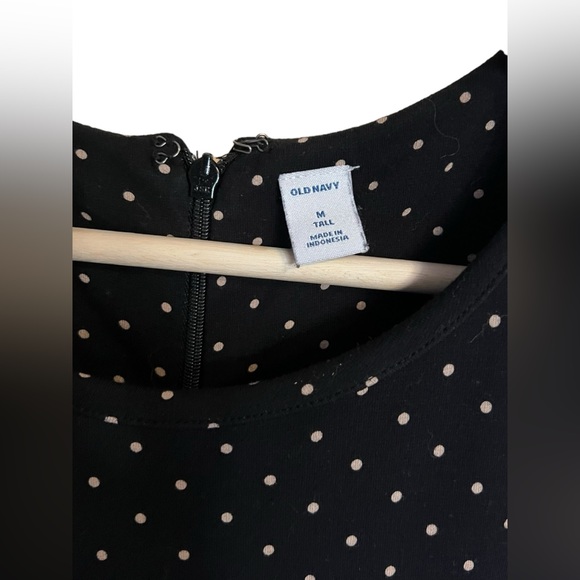 Old Navy tan and black polka dot midi dress - medium tall - Picture 3 of 5